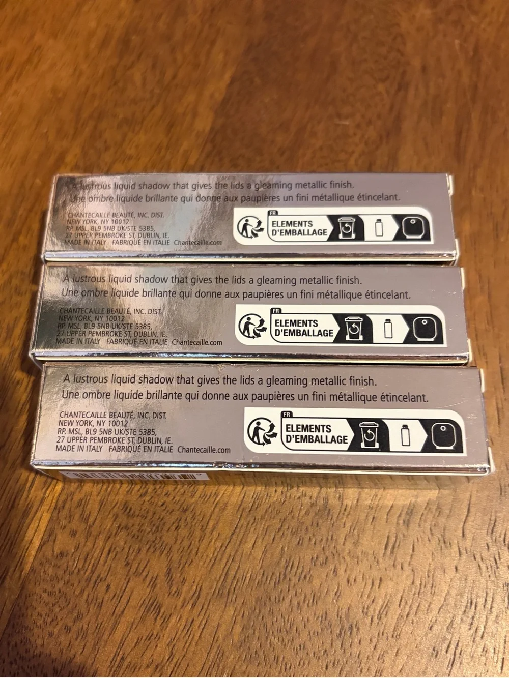 CHANTECAILLE NIB SET OF 3 Eye Lumière Éclat Liquid Eyeshadows Full Size